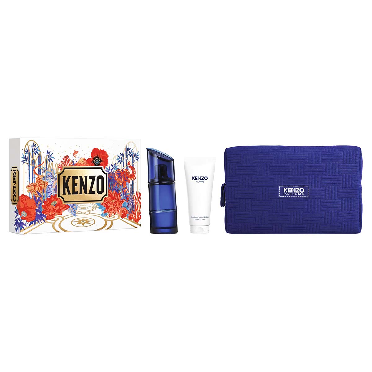 Kenzo - Set Kenzo Homme - Eau de Toilette Intense 60 ml + Shower Gel 75 ml + Travel Kit